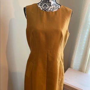 Diane Von Furstenberg Gold Silk Dress Size 12